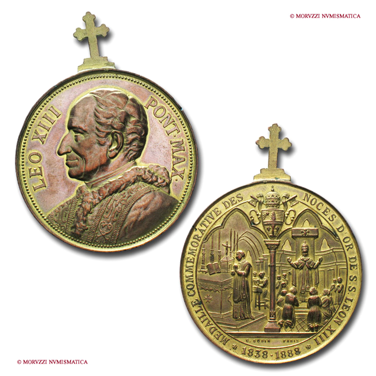 Stato Pontificio, LEONE XIII, Pecci, 1878-1903, MEDAGLIA mm. 46,76, 1888 | Moruzzi Numismatica