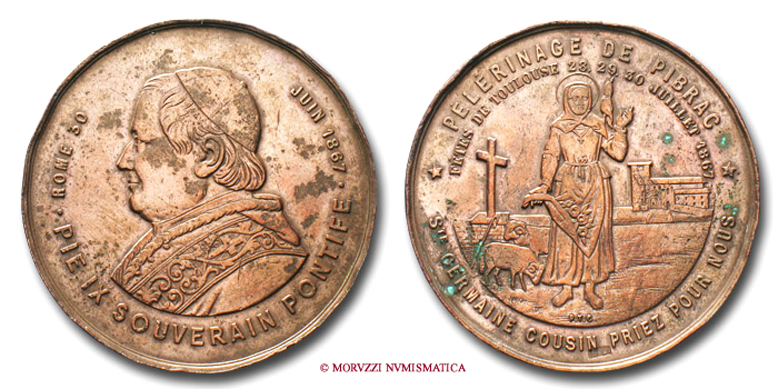 Stato Pontificio, PIO IX, Mastai Ferretti, 1846-1878, MEDAGLIA mm. 50,40, 30.06.1867 | Moruzzi Numismatica