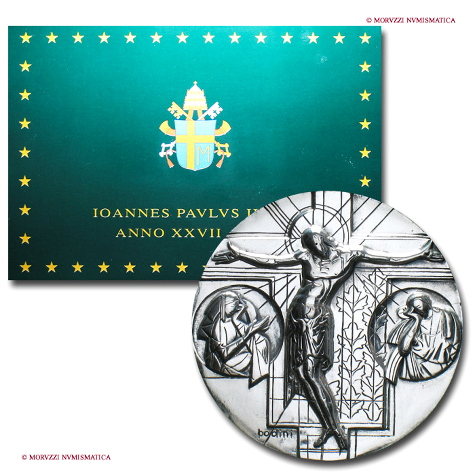 Città del Vaticano, GIOVANNI PAOLO II, Wojtyla, SERIE ANNUALE DI 8 VALORI, Con medaglia in argento, 2005 | Moruzzi Numismatica