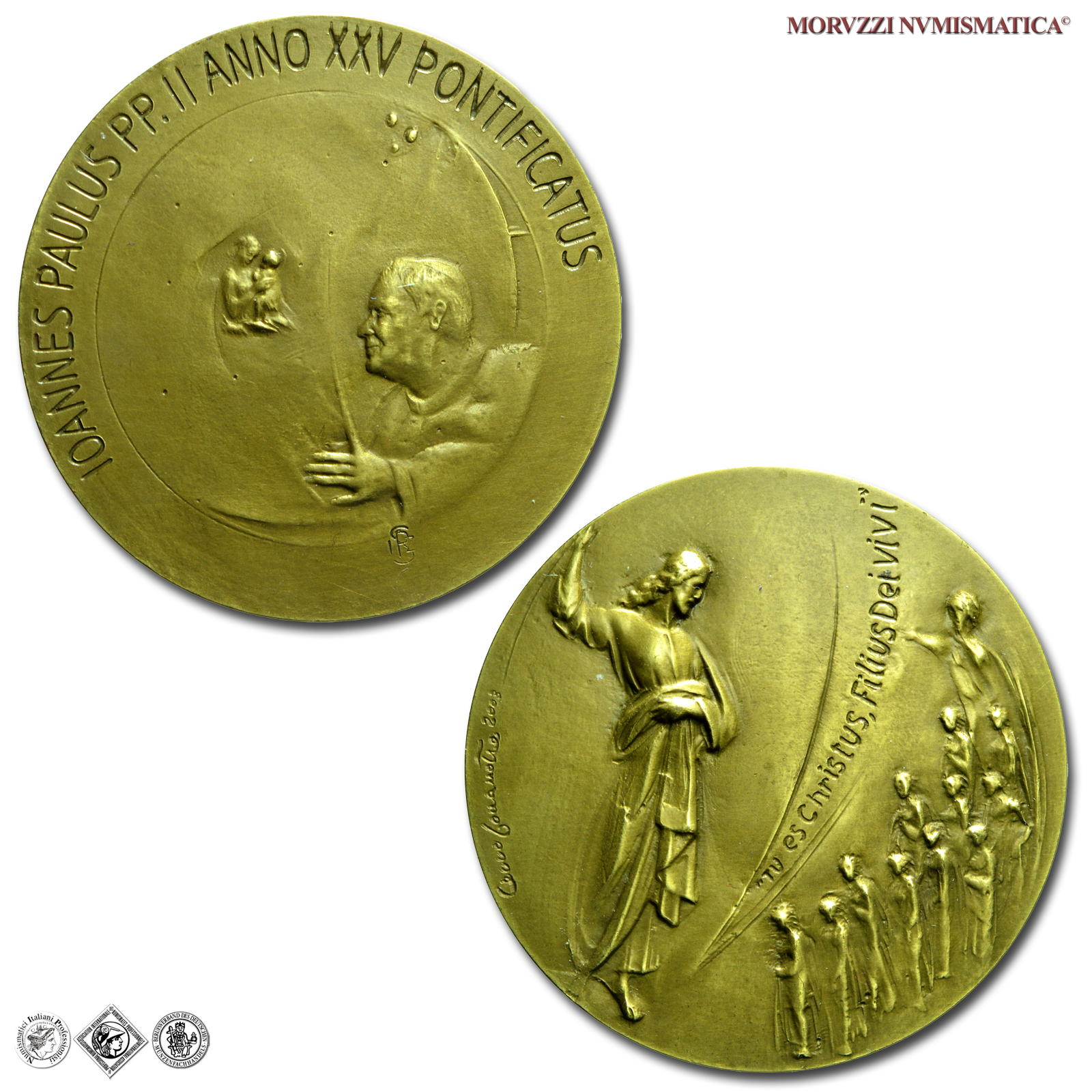 Città del Vaticano, GIOVANNI PAOLO II, MEDAGLIA ANNUALE IN BRONZO, 2003 ANNO XXV, Anno del Rosario, Opus Cecco Bonanotte, FDC, (Di Virgilio 329) / Papież Jan Paweł II Karol Józef Wojtyła (medaglie papali - medaglie pontificie) John Paul II BRONZE MEDALS | Moruzzi Numismatica
