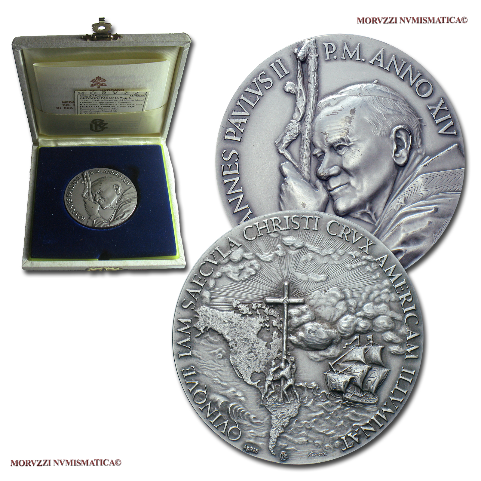 Città del Vaticano,GIOVANNI PAOLO II, Wojtyla,MEDAGLIA ANNUALE,1992 anno XIV | Moruzzi Numismatica