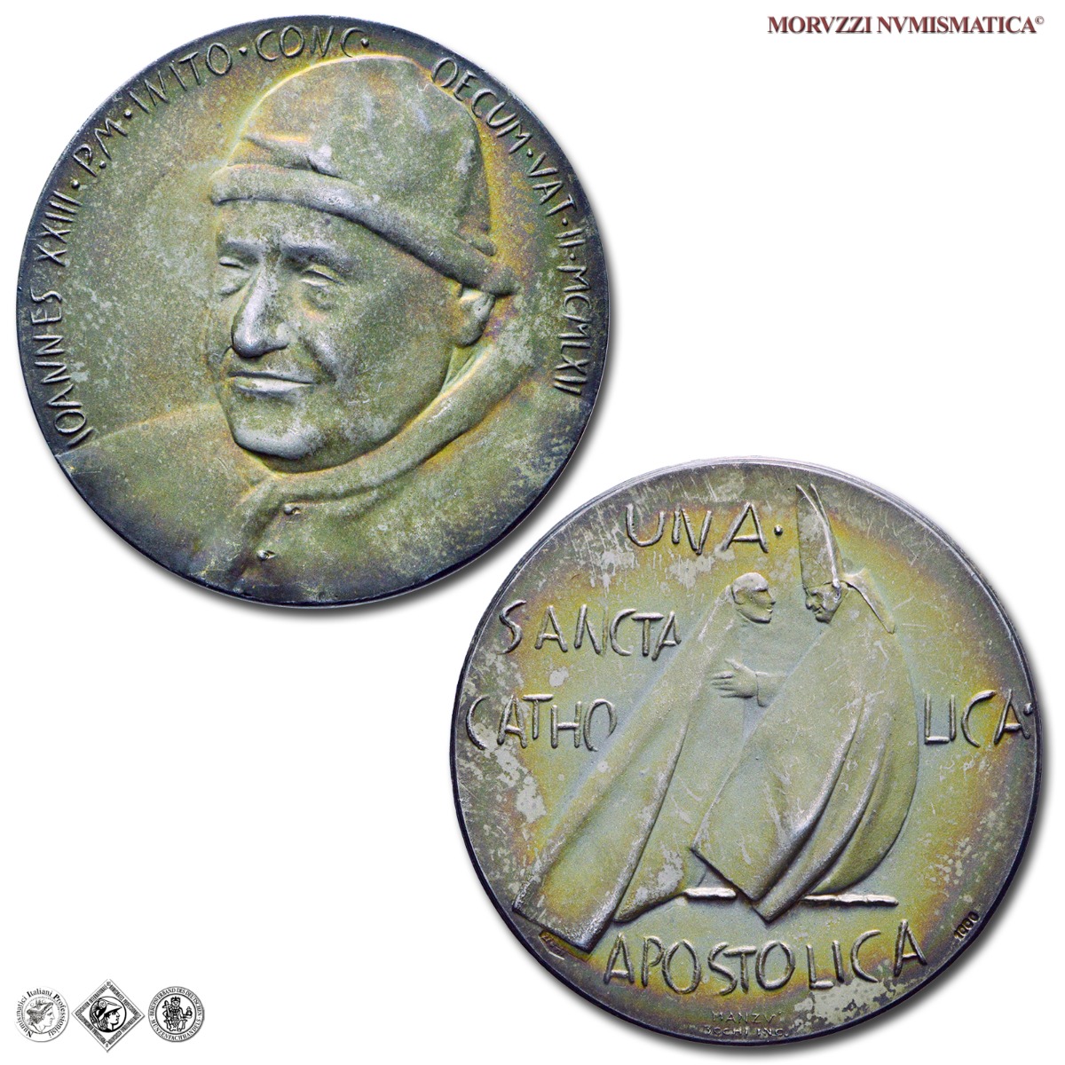 Città del Vaticano, GIOVANNI XXIII, Roncalli, MEDAGLIA STRAORDINARIA IN ARGENTO, 1962, Convocazione del Concilio Vaticano II, Opus Giacomo Manzú, FDC, (Modesti 150) / medaglie papali pontificie straordinarie d'argento | Moruzzi Numismatica