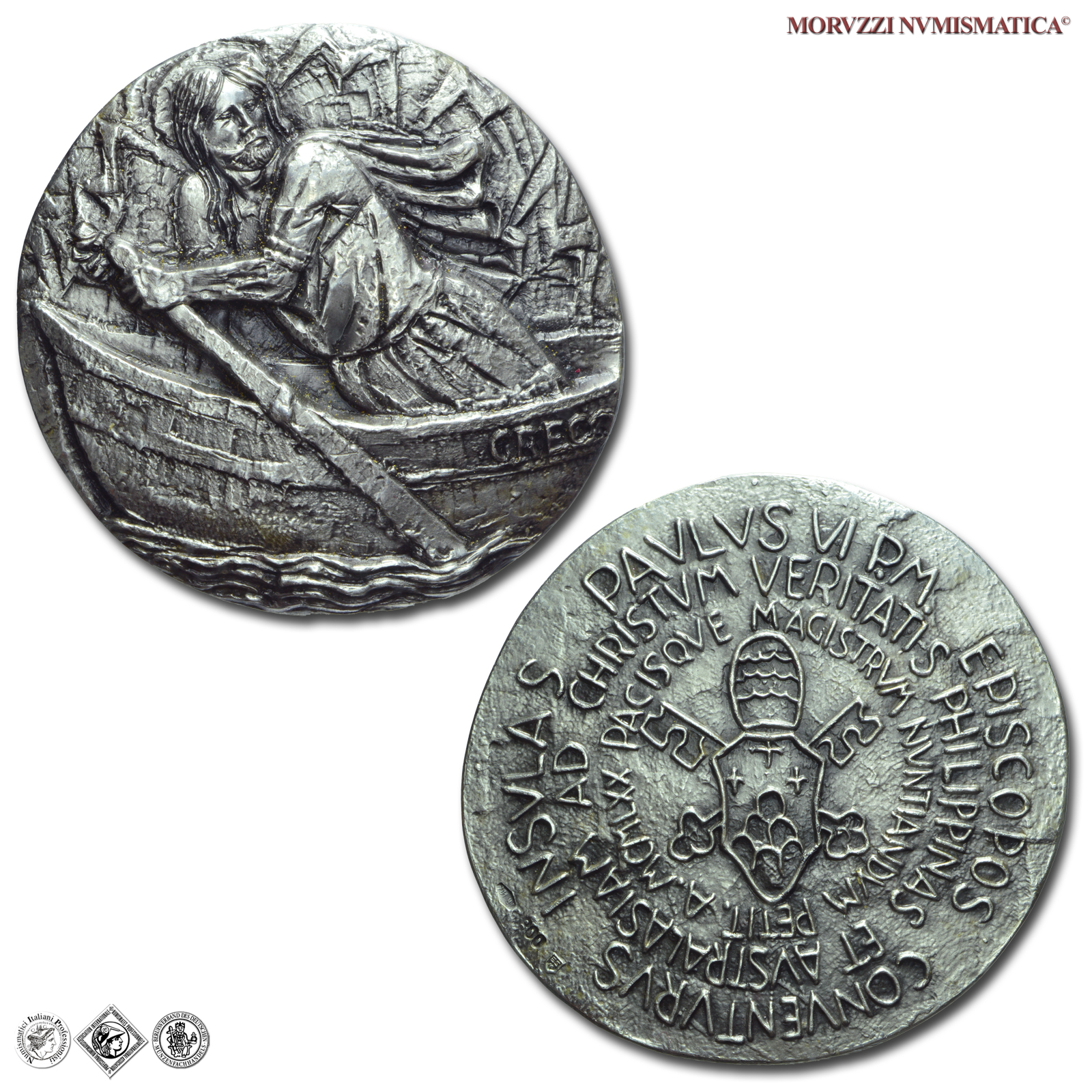 Città del Vaticano, PAOLO VI, Montini, MEDAGLIA STRAORDINARIA IN ARGENTO, 1970, Viaggio in Estremo Oriente, Opus Emilio Greco, FDC, (R), (Macri-Marinelli 269) / medaglie papali rare d'argento (medaglie pontificie straordinarie da collezione) | Moruzzi Numismatica