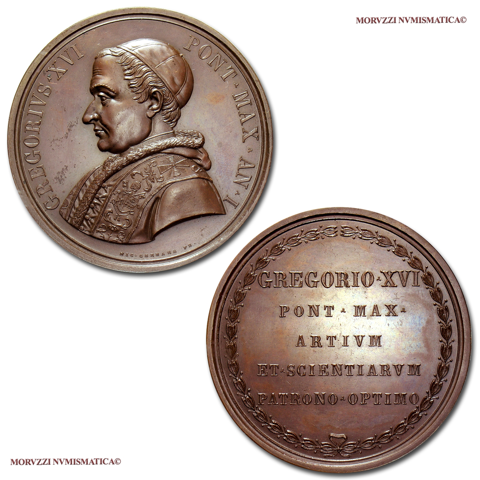 Stato Pontificio, GREGORIO XVI, MEDAGLIA STRAORDINARIA IN BRONZO, 1831 AN I, Per l'elezione al Pontificato, Opus Nicola Cerbara, FDC, (R), (Patrignani 6) / Pope Gregory XVI BRONZE Papal medals (medaglie papali rare - medaglie pontificie da collezione) | Moruzzi Numismatica