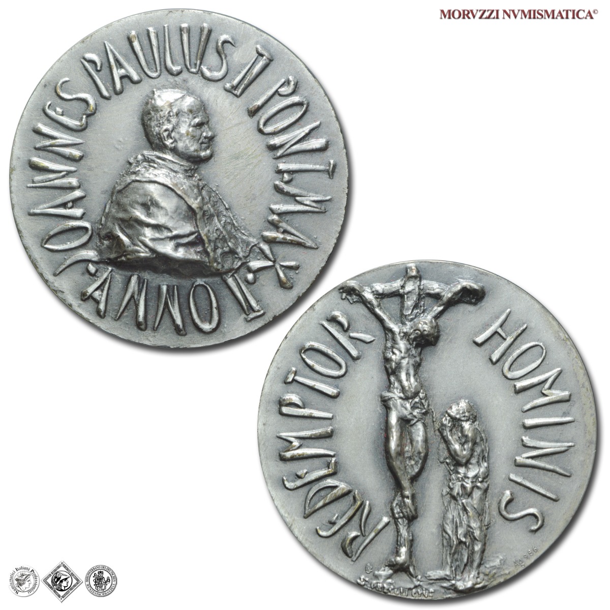 Città del Vaticano, GIOVANNI PAOLO II, Wojtyla, MEDAGLIA ANNUALE IN ARGENTO, 1980 ANNO II, Enciclica Redemptor Hominis, Opus Lello Scorzelli, FDC, (Di Virgilio 17) / Papież Jan Paweł II Karol Józef Wojtyła (medaglie papali pontificie annuali d'argento) | Moruzzi Numismatica