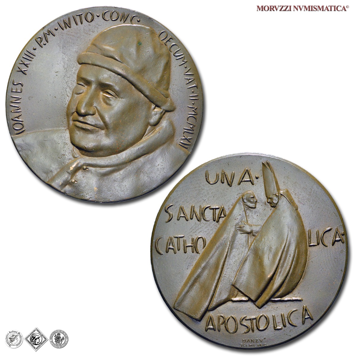 Città del Vaticano, GIOVANNI XXIII, Roncalli, MEDAGLIA STRAORDINARIA IN BRONZO, 1962, Convocazione del Concilio Vaticano II, Opus Giacomo Manzú, FDC, (Modesti 150) / medaglie papali pontificie straordinarie da collezione | Moruzzi Numismatica