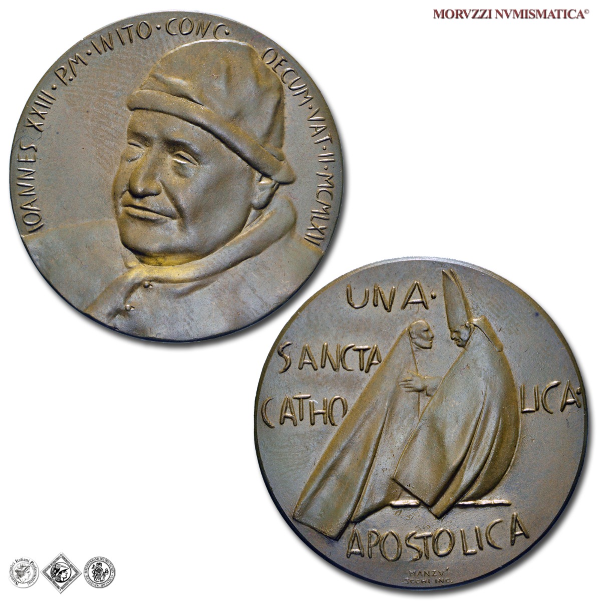 Città del Vaticano, GIOVANNI XXIII, Roncalli, MEDAGLIA STRAORDINARIA IN BRONZO, 1962, Convocazione del Concilio Vaticano II, Opus Giacomo Manzú, FDC, (Modesti 150) / medaglie papali pontificie straordinarie da collezione | Moruzzi Numismatica
