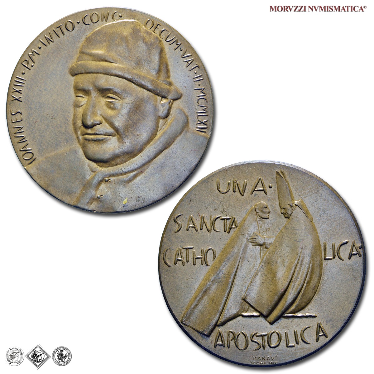 Città del Vaticano, GIOVANNI XXIII, Roncalli, MEDAGLIA STRAORDINARIA IN BRONZO, 1962, Convocazione del Concilio Vaticano II, Opus Giacomo Manzú, FDC, (Modesti 150) / medaglie papali pontificie straordinarie da collezione | Moruzzi Numismatica