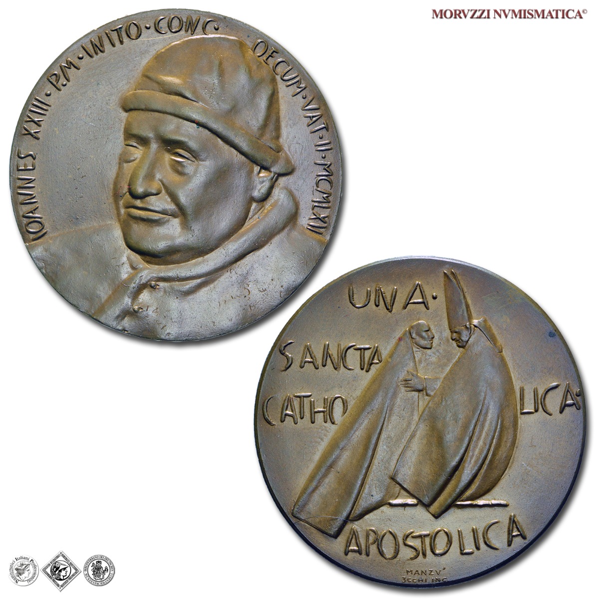 Città del Vaticano, GIOVANNI XXIII, Roncalli, MEDAGLIA STRAORDINARIA IN BRONZO, 1962, Convocazione del Concilio Vaticano II, Opus Giacomo Manzú, FDC, (Modesti 150) / medaglie papali pontificie straordinarie da collezione | Moruzzi Numismatica