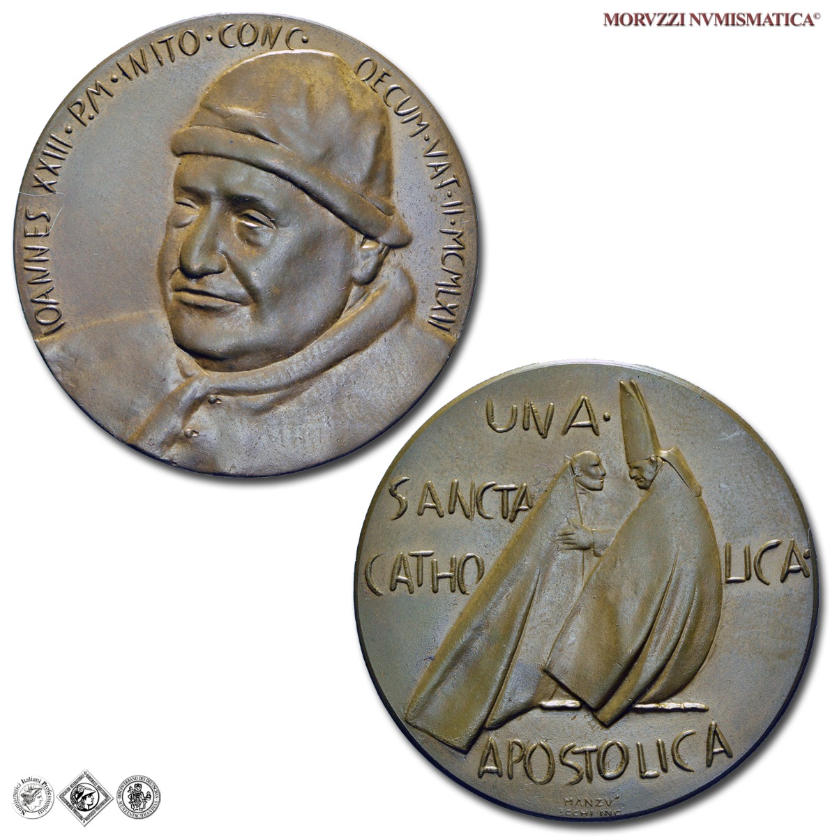 Città del Vaticano, GIOVANNI XXIII, Roncalli, MEDAGLIA STRAORDINARIA IN BRONZO, 1962, Convocazione del Concilio Vaticano II, Opus Giacomo Manzú, FDC, (Modesti 150) / medaglie papali pontificie straordinarie da collezione | Moruzzi Numismatica