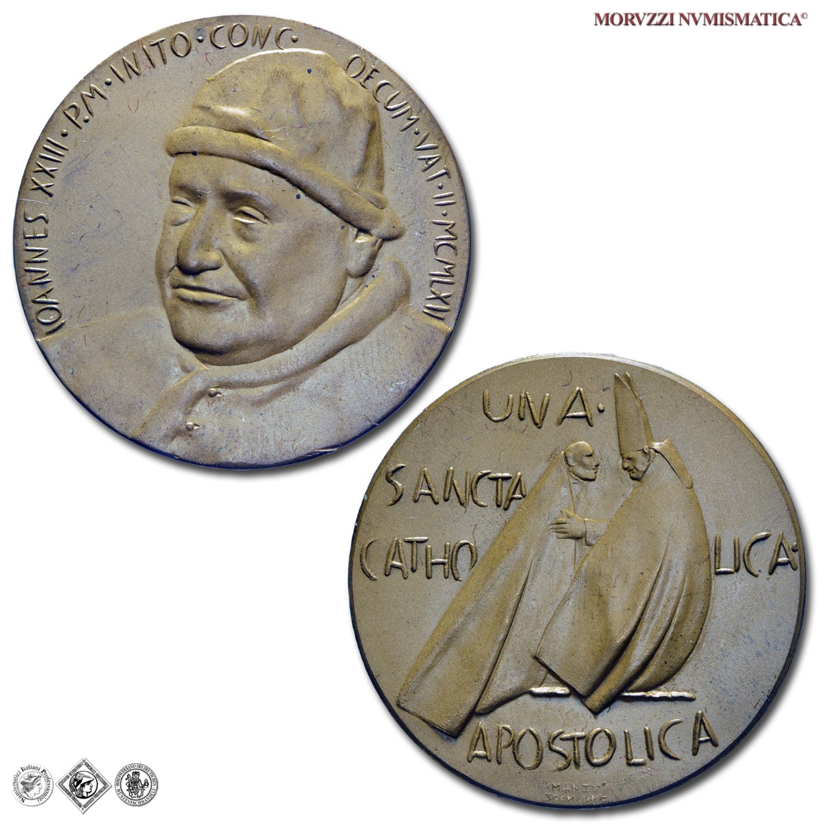 Città del Vaticano, GIOVANNI XXIII, Roncalli, MEDAGLIA STRAORDINARIA IN BRONZO, 1962, Convocazione del Concilio Vaticano II, Opus Giacomo Manzú, FDC, (Modesti 150) / medaglie papali pontificie straordinarie da collezione | Moruzzi Numismatica