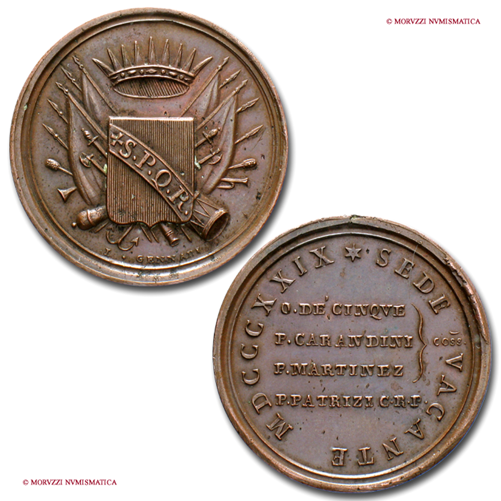 Roma, SEDE VACANTE, 1829, MEDAGLIA, 1829 | Moruzzi Numismatica