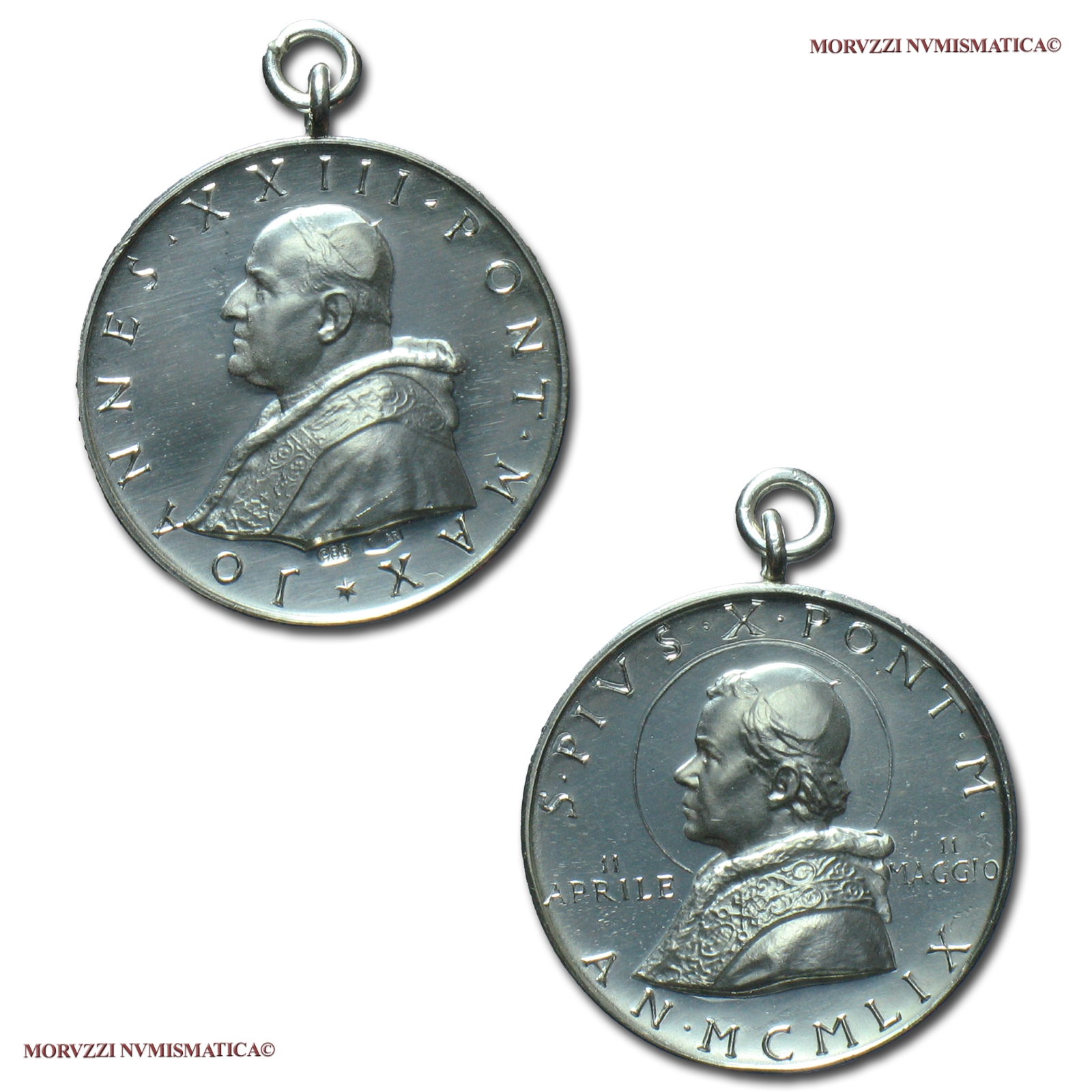 Città del Vaticano, GIOVANNI XXIII, MEDAGLIA STRAORDINARIA IN ARGENTO, 1959, Traslazione di San Pio X a Venezia, Opus Pietro Giampaoli, FDC, (RR), (Modesti 73) / Pope John XXIII Roncalli SILVER MEDALS (medaglie papali rare d'argento - medaglie pontificie) | Moruzzi Numismatica