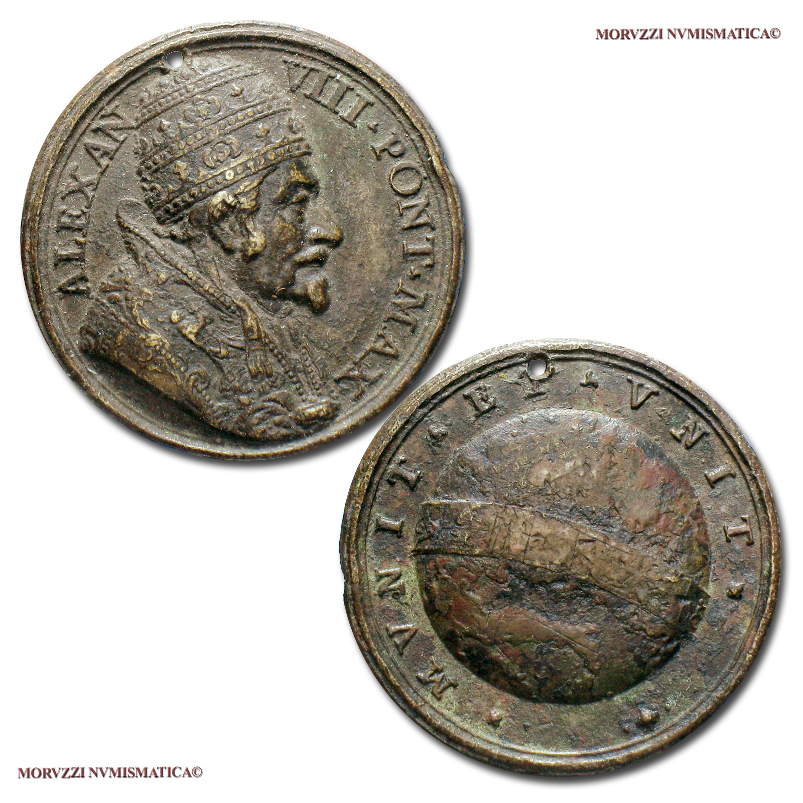 Stato Pontificio, ALESSANDRO VIII, MEDAGLIA STRAORDINARIA IN BRONZO, Senza data (1689), Elezione al pontificato: MVNIT ET VNIT, Opus Giovanni Hamerani, MB, (Miselli 278) / Pope Alexander VIII Ottoboni BRONZE MEDALS (medaglie papali - medaglie pontificie) | Moruzzi Numismatica