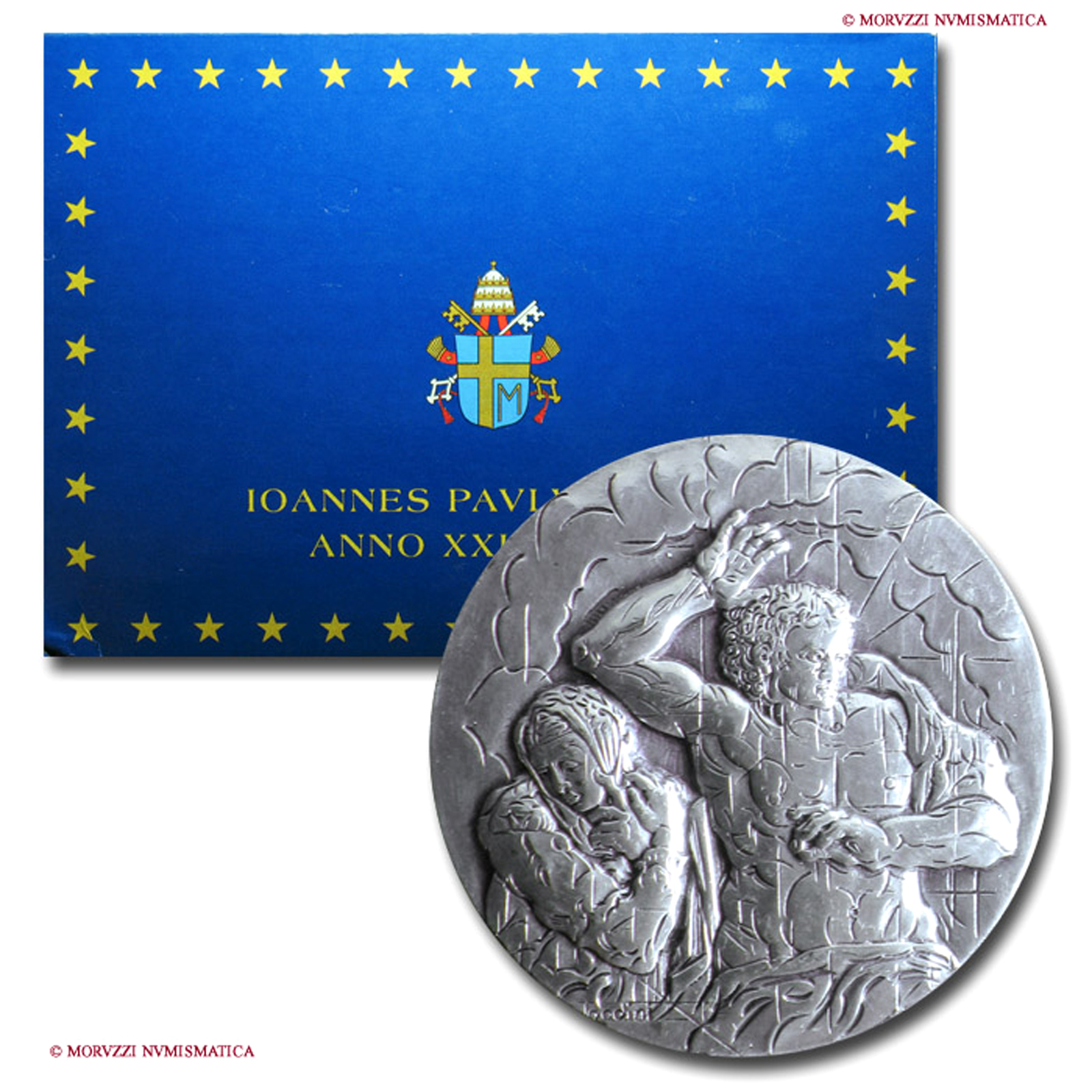 Città del Vaticano, GIOVANNI PAOLO II, Wojtyla, serie annuale ufficiale, 8 valori + medaglia AR, 2002, FS | Moruzzi Numismatica