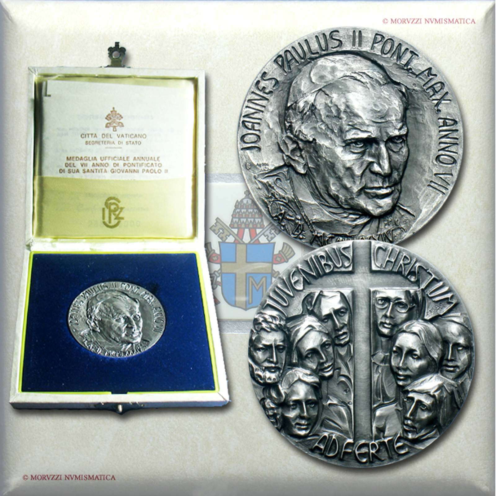 Città del Vaticano, GIOVANNI PAOLO II, Wojtyla, MEDAGLIA ANNUALE mm. 44,00, A. VII 1985 | Moruzzi Numismatica