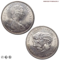 Regno Unito di Gran Bretagna, ELISABETTA II, 25 NEW PENCE, Matrimonio Carlo e Diana, 1981, Royal Mint (Tower Hill, London, United Kingdom), CUPRO-NICHEL, mSPL, (KM 925) / United Kingdom (UK) Queen ELIZABETH II Royal Wedding of Prince Charles and Lady Diana Spencer Copper-nickel World & British coins (monete mondiali europee inglesi commemorative - moneta mondiale europea inglese commemorativa da collezione) | Moruzzi Numismatica