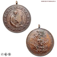 Italia, SAN LUIGI GONZAGA, MEDAGLIA IN BRONZO, 3° centenario della morte, 1891, Opus S. Johnson, SPL / medaglie italiane moderne commemorative da collezione | Moruzzi Numismatica