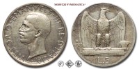 Regno d'Italia, VITTORIO EMANUELE III, LIRE 5, Aquilotto (Aquilino) - due rosette, 1929, Zecca di Roma, ARGENTO, BB, (Pagani 712a) / monete italiane moderne d'argento (moneta italiana moderna da collezione - Casa Savoia) | Moruzzi Numismatica