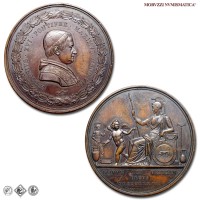 Stato Pontificio, GREGORIO XVI, Cappellari, MEDAGLIA STRAORDINARIA IN BRONZO, Inaugurazione del Museo Gregoriano Etrusco, 1837, Opus Pietro Girometti, FDC, (R), (Patrignani 48) / medaglie papali pontificie straordinarie rare da collezione | Moruzzi Numismatica
