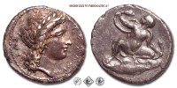 Bruttium, CROTONE, STATERE, 400-325 a.C., ΚΡΟΤΟΝΙΑΤΑΣ testa laureata di Apollo / Ercole strozza i serpenti, Zecca di Kroton, ARGENTO, qSPL, (RR), (HN Italy 2157) / monete greche antiche rare d'argento (moneta greca antica rara della Magna Grecia) | Moruzzi Numismatica