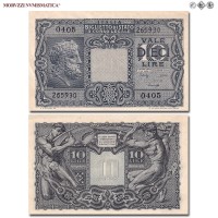 Italia, Luogotenenza, BIGLIETTO DI STATO, LIRE 10, 23.11.1944, Giove, Firme: Bolaffi, Simoneschi, Giovinco, qFDS, (Crapanzano BS48) / banconote italiane (cartamoneta italiana - banconota da collezione) | Moruzzi Numismatica