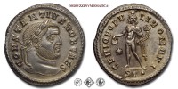 COSTANZO I CLORO, Cesare, FOLLIS, 296-297 d.C., GENIO POPVLI ROMANI / S T globetto il Genio con il modius sul capo ed il mantello sulla spalla sinistra tiene una patera ed una cornucopia, Zecca di Ticinum, BRONZO, mSPL, (RIC 32a) / monete romane imperiali antiche (moneta romana imperiale antica della Tetrarchia - Impero Romano) | Moruzzi Numismatica