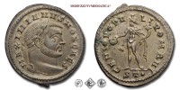 GALERIO MASSIMIANO, Cesare, FOLLIS, 298-299 d.C., GENIO POPVLI ROMANI / S T • il Genio con il modius sul capo ed il mantello sulla spalla sinistra tiene una patera ed una cornucopia; a sinistra una stella, Zecca di Ticinum, BRONZO, qFDC, (RIC 35b) | Moruzzi Numismatica