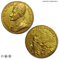 Stato Pontificio, INNOCENZO XI, Odescalchi, MEDAGLIA ANNUALE IN BRONZO DORATO, Elezione al pontificato - Salva nos domine, 1677 AN I, Opus Giovanni Hamerani, mSPL, (R), (Bartolotti E677) / medaglie papali pontificie annuali rare da collezione | Moruzzi Numismatica