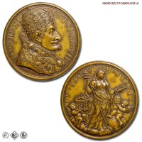Stato Pontificio, INNOCENZO XI, Odescalchi, MEDAGLIA ANNUALE IN BRONZO, La Chiesa romana, 1683 AN VII, Opus Giovanni Hamerani, mSPL, (R), (Bartolotti E683) / medaglie papali pontificie annuali rare da collezione | Moruzzi Numismatica