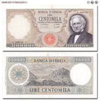 Repubblica Italiana, BANCA D'ITALIA, LIRE 100000, Manzoni, 19.07.1970, Firme: Carli, Lombardo, BB, (RRR), (Crapanzano 615A) / banconote italiane rare (cartamoneta italiana rara da collezione - banconota da 100.000 lire) | Moruzzi Numismatica