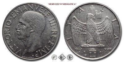 Regno d'Italia, VITTORIO EMANUELE III, LIRA, Impero, 1940 XVIII, Zecca di Roma, ACMONITAL, mSPL, (Pagani 794) / monete italiane moderne (moneta italiana moderna da collezione - Casa Savoia) | Moruzzi Numismatica