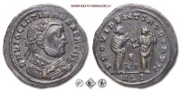 DIOCLEZIANO, FOLLIS, 308-310 d.C., PROVIDENTIA DEORVM / ALE / E K P la Providentia leva in alto la destra dinanzi alla Quiete con ramoscello di olivo e scettro, Zecca di Antiochia, BRONZO, SPL, (NC), (RIC 109) / monete romane imperiali antiche (moneta romana imperiale antica della Tetrarchia - Impero Romano) | Moruzzi Numismatica