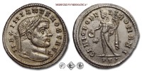 GALERIO MASSIMIANO, Cesare, FOLLIS, 298-299 d.C., GENIO POPVLI ROMANI / P T • il Genio con il modius sul capo ed il mantello sulla spalla sinistra tiene una patera ed una cornucopia; a sinistra una stella, Zecca di Ticinum, BRONZO, mSPL, (RIC 35b) / monete romane imperiali antiche (moneta romana imperiale antica della Tetrarchia - Impero Romano) | Moruzzi Numismatica