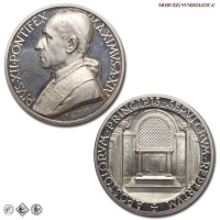 Città del Vaticano, PIO XII, Pacelli, MEDAGLIA ANNUALE IN ARGENTO, Rinvenimento sepolcro di San Pietro, 1952 A XIV, Opus Aurelio Mistruzzi, FDC, (RR), (Bartolotti E952) / medaglie papali pontificie annuali rare d'argento | Moruzzi Numismatica