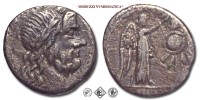 ANONIMO, VITTORIATO, dopo il 211 a.C., testa laureata di Giove / Vittoria incorona un trofeo, Zecca di Roma, ARGENTO, BB, (Crawford 53/1) / monete romane repubblicane antiche d'argento (moneta antica della Repubblica Romana) | Moruzzi Numismatica