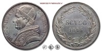 Stato Pontificio, GREGORIO XVI, Cappellari, SCUDO, 1846 AN XVI, Zecca di Roma, ARGENTO, FDC, (Pagani 214) / monete papali pontificie d'argento (moneta papale pontificia da collezione) | Moruzzi Numismatica