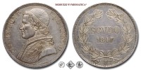 Stato Pontificio, PIO IX, Mastai Ferretti, SCUDO, 1847 ANNO II, Zecca di Roma, ARGENTO, qFDC, (NC), (Pagani 310) / monete papali pontificie d'argento (moneta papale pontificia da collezione) | Moruzzi Numismatica