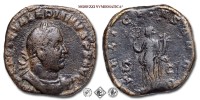 VALERIANO I, SESTERZIO, 255-256 d.C., FELICITAS AVGG / S C la Felicitas con caduceo e cornucopia, Zecca di Roma, BRONZO, qBB, (RIC 157) / monete romane imperiali antiche (moneta romana imperiale antica - Impero Romano) | Moruzzi Numismatica