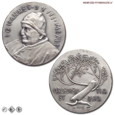 Città del Vaticano, GIOVANNI XXIII, Roncalli, MEDAGLIA STRAORDINARIA IN ARGENTO, Olimpiadi di Roma, 1960, Opus Giacomo Manzú, FDC, (Modesti 109) / medaglie papali pontificie straordinarie rare d'argento | Moruzzi Numismatica