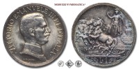 Regno d'Italia, VITTORIO EMANUELE III, LIRA, Quadriga briosa, 1915, Zecca di Roma, ARGENTO, qFDC, (Pagani 773) / monete italiane moderne d'argento (moneta italiana moderna da collezione - Casa Savoia) | Moruzzi Numismatica