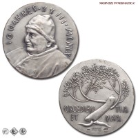 Città del Vaticano, GIOVANNI XXIII, Roncalli, MEDAGLIA STRAORDINARIA IN ARGENTO, Olimpiadi di Roma, 1960, Opus Giacomo Manzú, FDC, (Modesti 109) / medaglie papali pontificie straordinarie rare d'argento | Moruzzi Numismatica