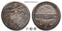 Stato Pontificio, CLEMENTE XI, Albani, TESTONE, A V, RESTITVISTI • MAGNIFICENTIAM veduta del Palazzo Ducale di Urbino; in esergo: armetta D'Aste, Zecca di Roma, ARGENTO, SPL, (RRR), (Muntoni 80) / monete papali rare (moneta papale pontificia rara da collezione - piastre pontificie d'argento)  | Moruzzi Numismatica