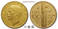 Regno d'Italia, VITTORIO EMANUELE III, LIRE 100, Fascione, 1923, Zecca di Roma, ORO, qFDC, (R), (Pagani 644) / monete italiane moderne rare d'oro (moneta italiana moderna rara commemorativa della Marcia su Roma - Casa Savoia) | Moruzzi Numismatica