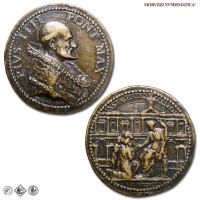 Stato Pontificio, PIO IV, Medici, MEDAGLIA FUSA IN BRONZO, Collegio Giureconsulti di Milano, 1562, Opus Giovanni Antonio De Rossi, qSPL, (RR), (Modesti CNORP III 545) / medaglie papali pontificie rare da collezione | Moruzzi Numismatica