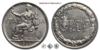 Regno d'Italia, VITTORIO EMANUELE III, BUONO DA 1 LIRA, Italia seduta, 1922, Zecca di Roma, NICHEL, qFDC, (Pagani 776) / monete italiane moderne (moneta italiana moderna da collezione - Casa Savoia) | Moruzzi Numismatica