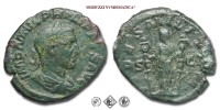 FILIPPO I L'ARABO, ASSE, 244-249 d.C., FIDES MILITVM / S C la Fides sostiene un'insegna e una cornucopia, Zecca di Roma, BRONZO, BB, (RIC 172b) / monete romane imperiali antiche (moneta romana imperiale antica - Impero Romano) | Moruzzi Numismatica
