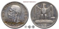 Regno d'Italia, VITTORIO EMANUELE III, LIRE 5, Aquilotto (Aquilino) - una rosetta, 1927, Zecca di Roma, ARGENTO, BB, (Pagani 710) / monete italiane moderne d'argento (moneta italiana moderna da collezione - Casa Savoia) | Moruzzi Numismatica