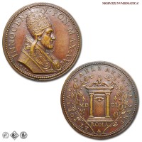 Stato Pontificio, INNOCENZO X, Pamphilj, MEDAGLIA STRAORDINARIA IN BRONZO, Apertura della Porta Santa, 1649 A VI, Opus Gaspare Morone, SPL, (R), (Miselli 423) / medaglie papali pontificie rare da collezione | Moruzzi Numismatica