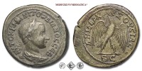 GORDIANO III PIO, TETRADRAMMA, 238-244 d.C., ΔHMAPX EΞOYCIAC, aquila ad ali aperte stante di fronte, Zecca di Antiochia, ARGENTO, mBB, (Prieur 282) / monete romane imperiali provinciali antiche d'argento (Impero Romano) | Moruzzi Numismatica